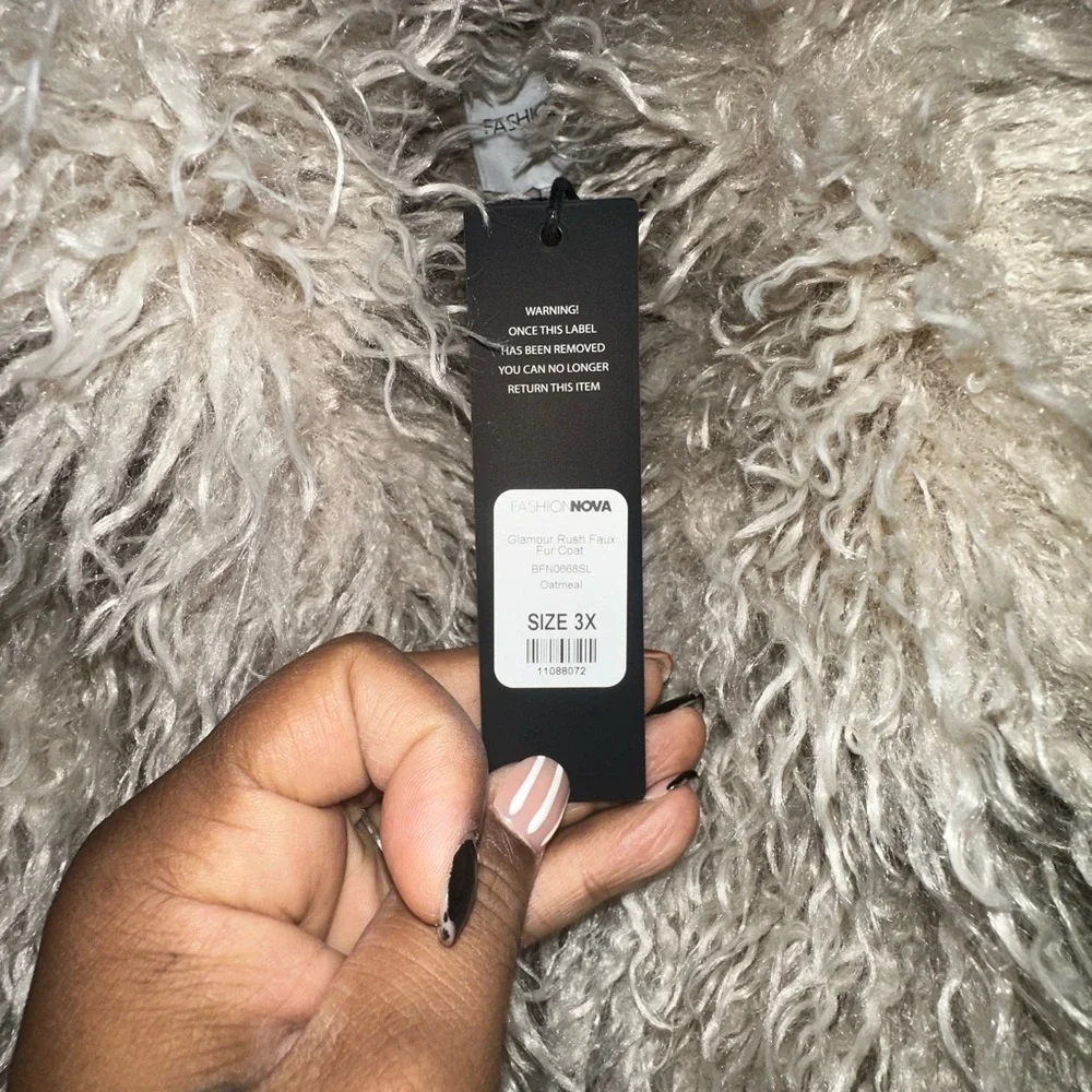 Fashion Nova Beige Teddy Jacket - Picture 3 of 6